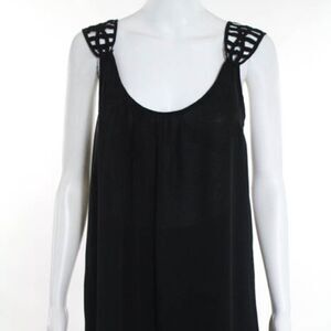 Millau Scoop Neck Sheer Sleeveless Tunic Top XS